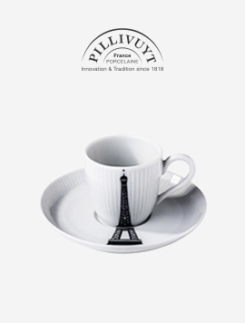 [PILLIVUYT] 필리빗 빌 드 파리 에펠 커피 컵앤소서 100ml